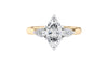 Marquise & Pear Cut 3 Stone Diamond Engagement Ring