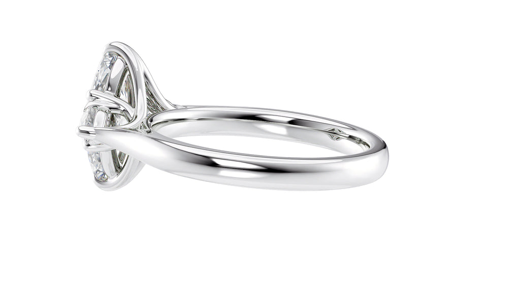 Marquise & Pear Cut 3 Stone Diamond Engagement Ring