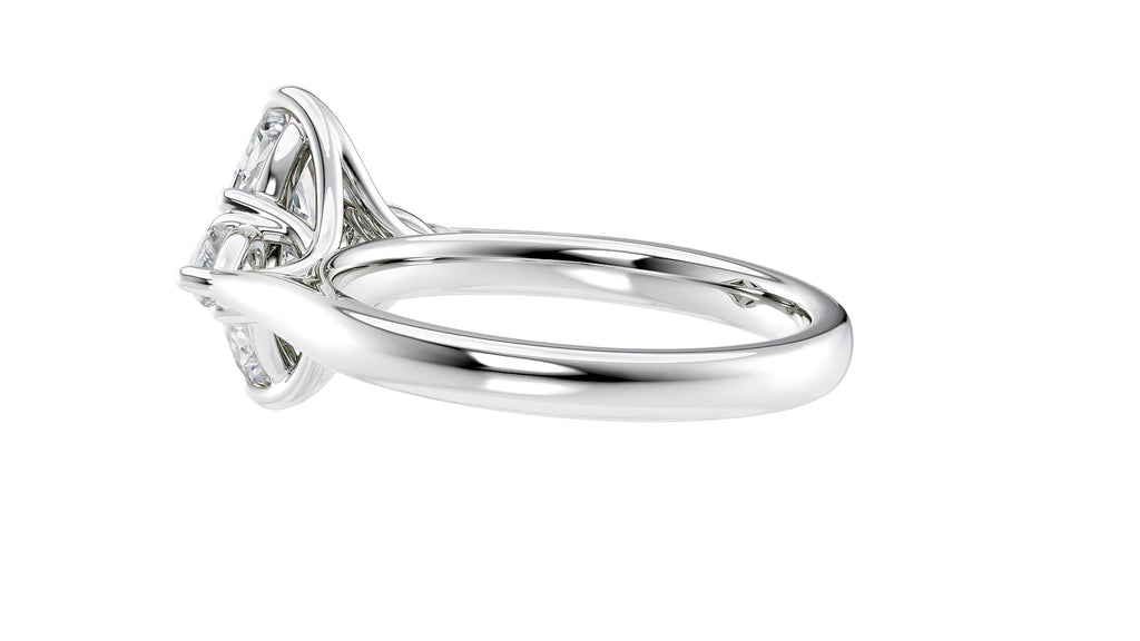 Marquise & Pear Cut 3 Stone Diamond Engagement Ring