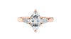 Marquise & Pear Cut 3 Stone Diamond Engagement Ring