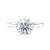 6 claw classic style lab grown diamond engagement ring 18ct white gold front view.