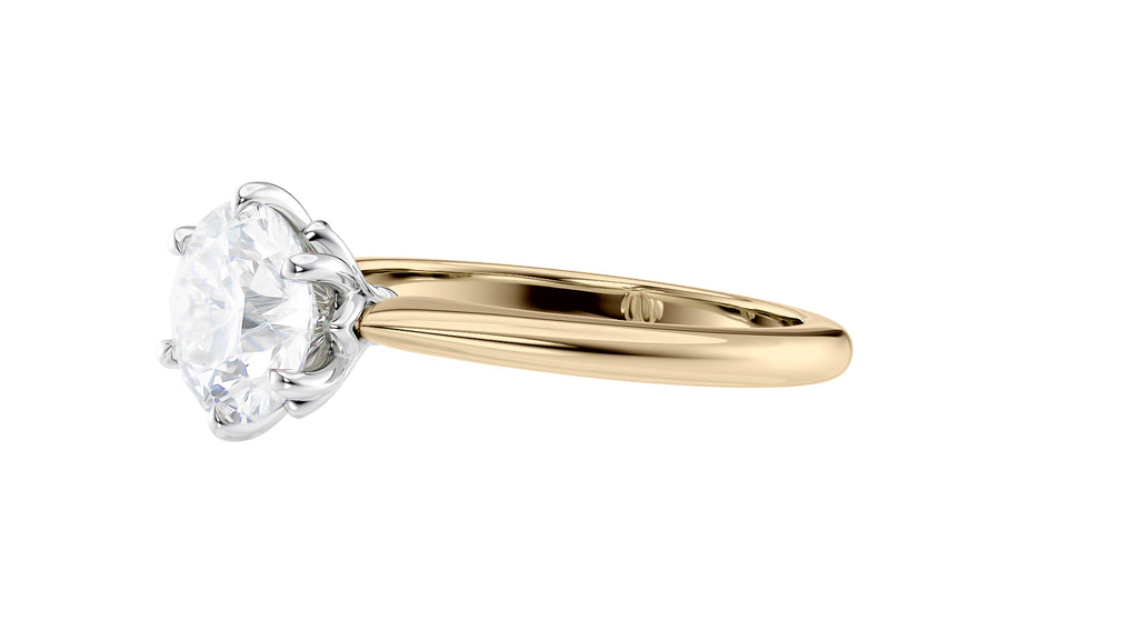 Round Solitaire 6 Claw Diamond Engagement Ring