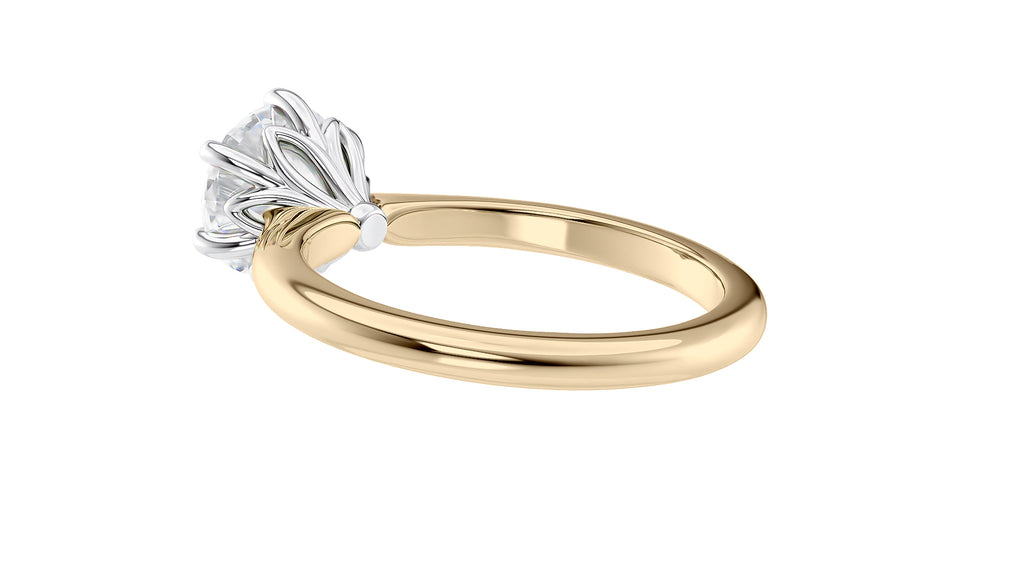 Round Solitaire 6 Claw Diamond Engagement Ring