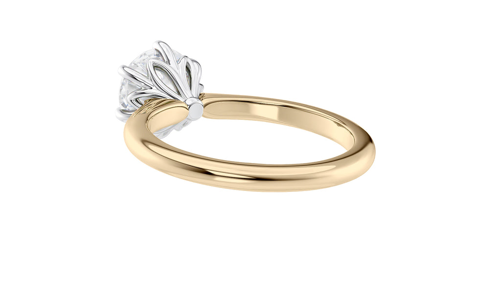 Round Solitaire 6 Claw Diamond Engagement Ring