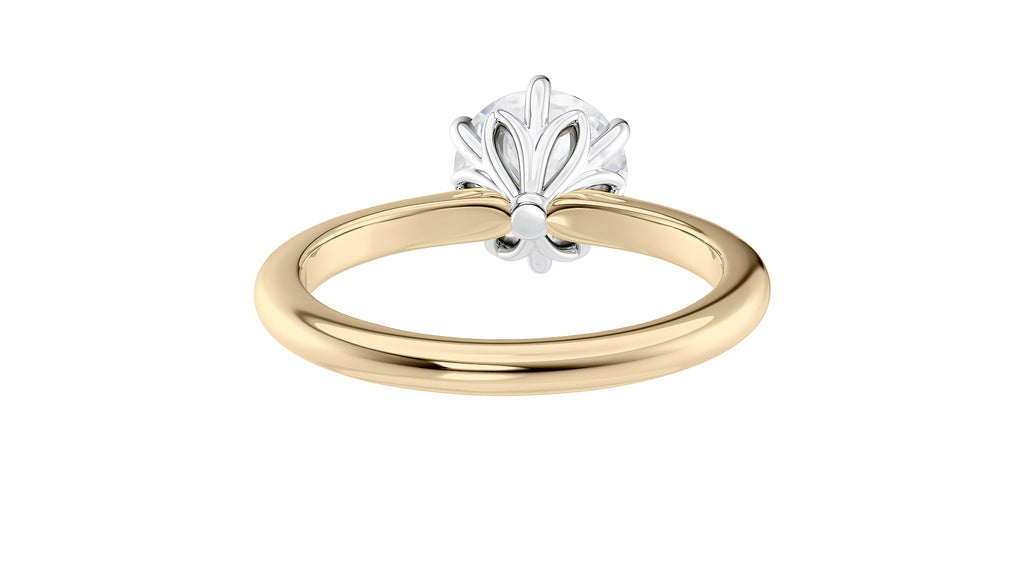 Round Solitaire 6 Claw Diamond Engagement Ring