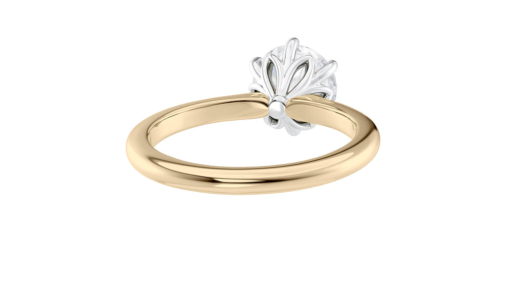 Round Solitaire 6 Claw Diamond Engagement Ring