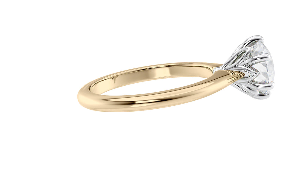 Round Solitaire 6 Claw Diamond Engagement Ring