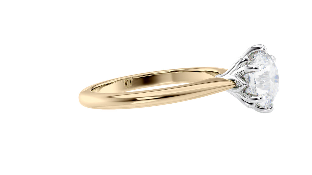 Round Solitaire 6 Claw Diamond Engagement Ring