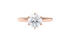 Round Solitaire 6 Claw Diamond Engagement Ring
