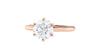 Round Solitaire 6 Claw Diamond Engagement Ring