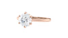 Round Solitaire 6 Claw Diamond Engagement Ring