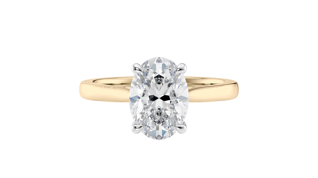 Oval Solitaire Diamond Engagement Ring