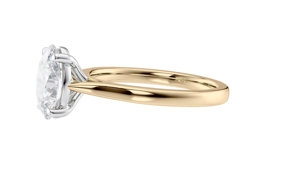 Oval Solitaire Diamond Engagement Ring