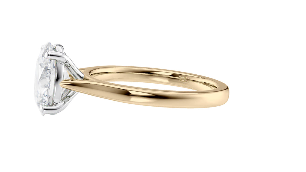 Oval Solitaire Diamond Engagement Ring