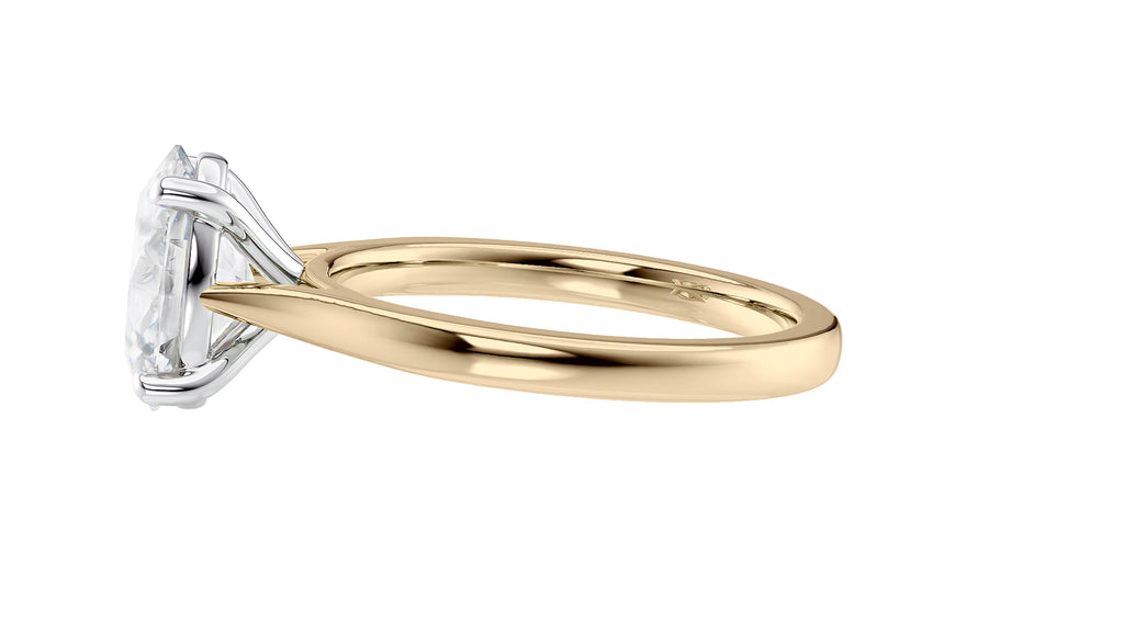Oval Solitaire Diamond Engagement Ring