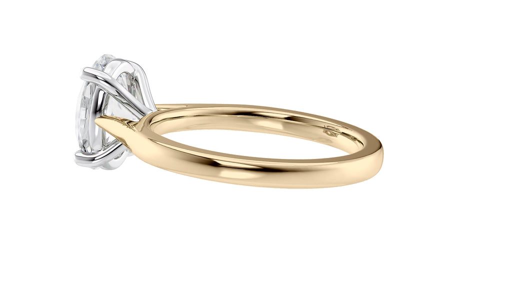 Oval Solitaire Diamond Engagement Ring
