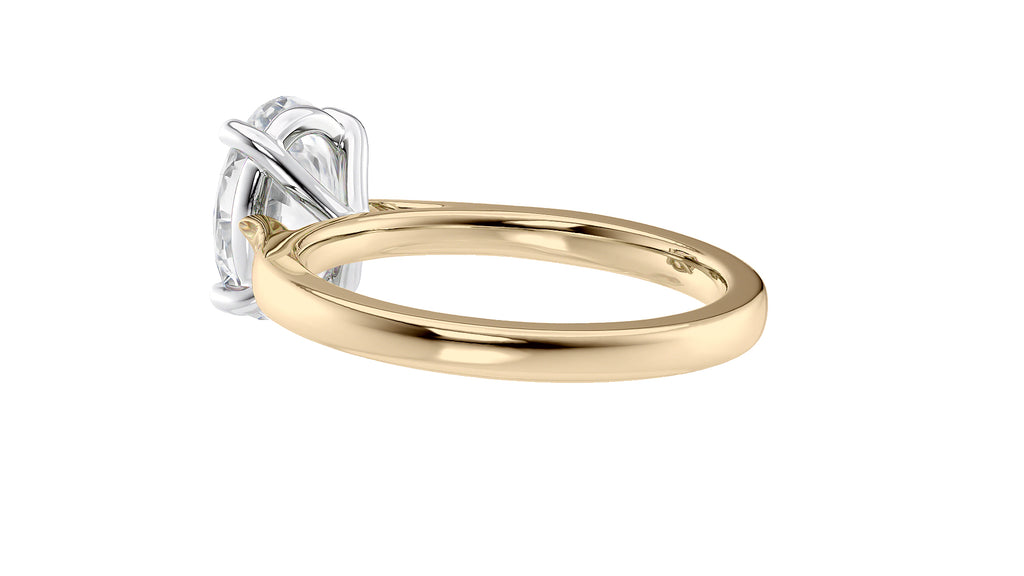 Oval Solitaire Diamond Engagement Ring