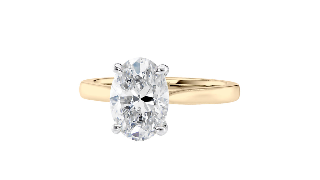 Oval Solitaire Diamond Engagement Ring
