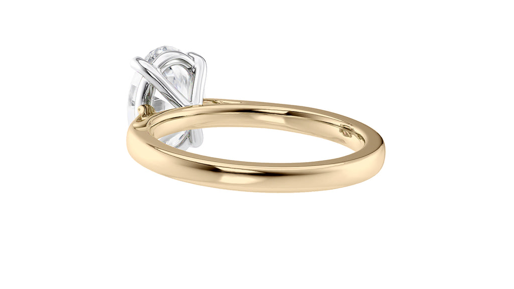 Oval Solitaire Diamond Engagement Ring