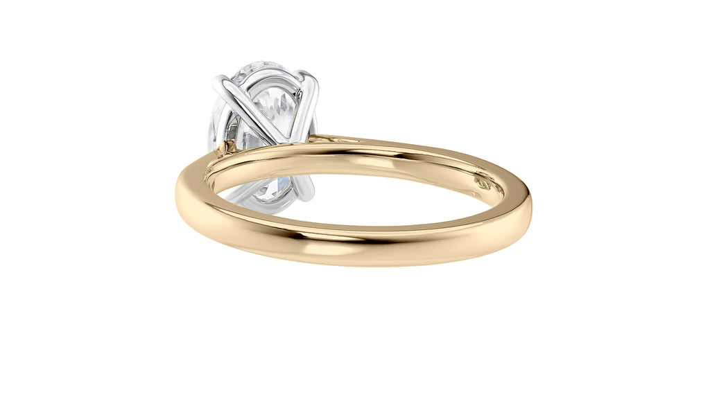 Oval Solitaire Diamond Engagement Ring