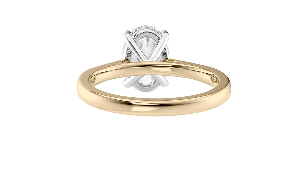 Oval Solitaire Diamond Engagement Ring