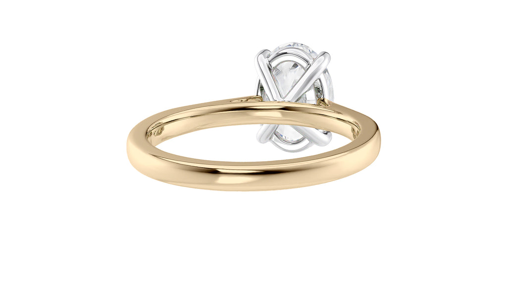 Oval Solitaire Diamond Engagement Ring