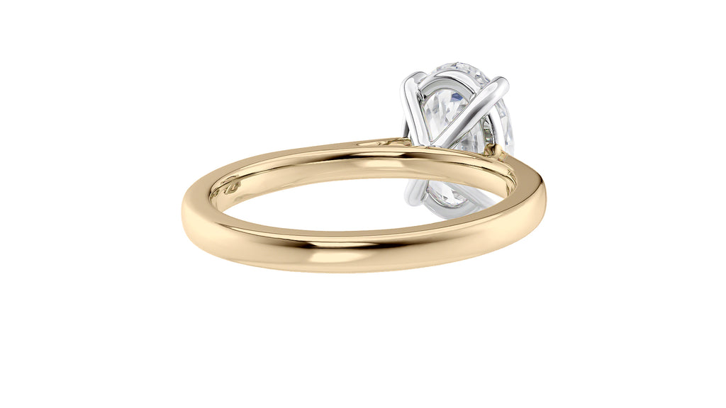Oval Solitaire Diamond Engagement Ring