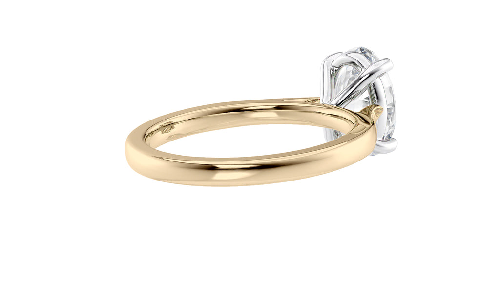 Oval Solitaire Diamond Engagement Ring