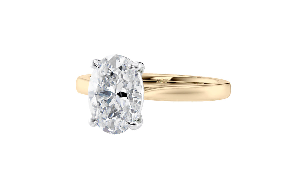 Oval Solitaire Diamond Engagement Ring