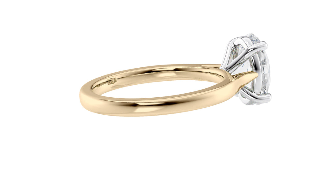 Oval Solitaire Diamond Engagement Ring