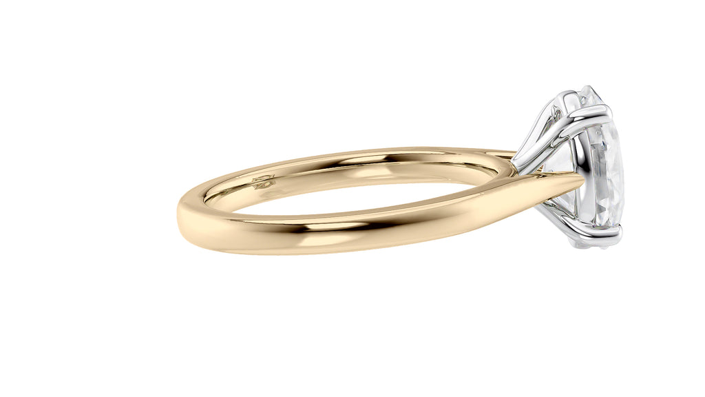 Oval Solitaire Diamond Engagement Ring