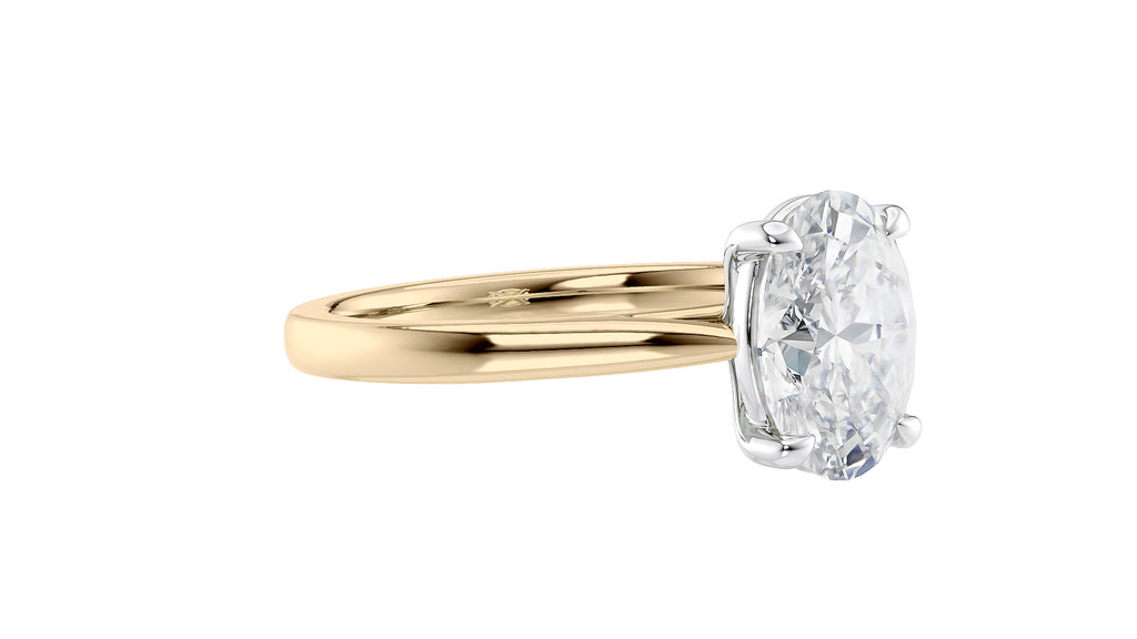 Oval Solitaire Diamond Engagement Ring