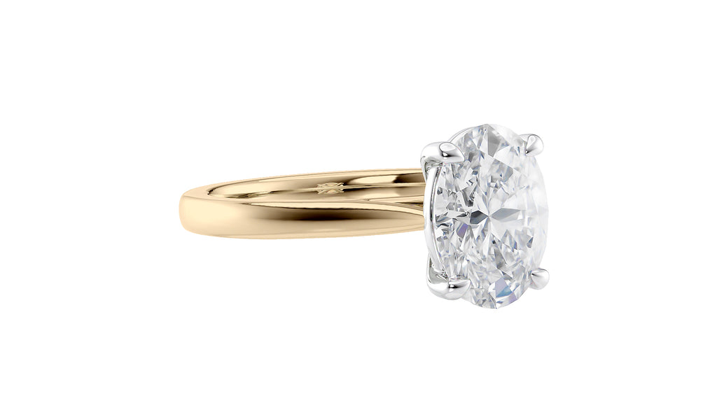 Oval Solitaire Diamond Engagement Ring