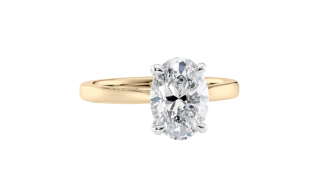 Oval Solitaire Diamond Engagement Ring