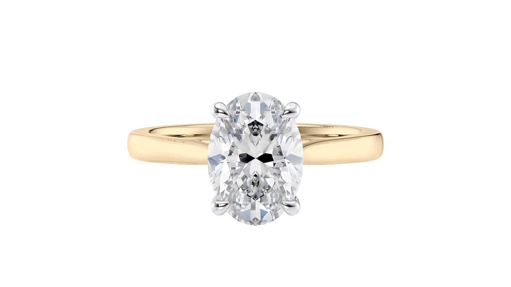 Oval Solitaire Diamond Engagement Ring