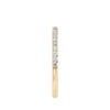 Lab grown diamond 2mm wedding ring 18ct yellow gold end view.