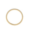 Lab grown diamond 2mm wedding ring 18ct yellow gold side view.