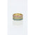 triple band ring with pink yellow and blue diamonds in gold pave setting