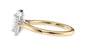 Emerald Cut Halo Plain Band Diamond Engagement Ring