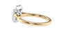 Emerald Cut Halo Plain Band Diamond Engagement Ring