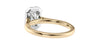 Emerald Cut Halo Plain Band Diamond Engagement Ring
