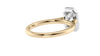 Emerald Cut Halo Plain Band Diamond Engagement Ring