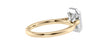 Emerald Cut Halo Plain Band Diamond Engagement Ring
