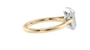 Emerald Cut Halo Plain Band Diamond Engagement Ring