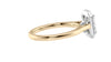 Emerald Cut Halo Plain Band Diamond Engagement Ring