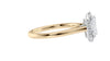 Emerald Cut Halo Plain Band Diamond Engagement Ring