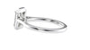 Emerald Cut Halo Plain Band Diamond Engagement Ring