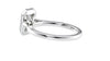 Emerald Cut Halo Plain Band Diamond Engagement Ring