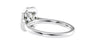 Emerald Cut Halo Plain Band Diamond Engagement Ring