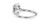 Emerald Cut Halo Plain Band Diamond Engagement Ring